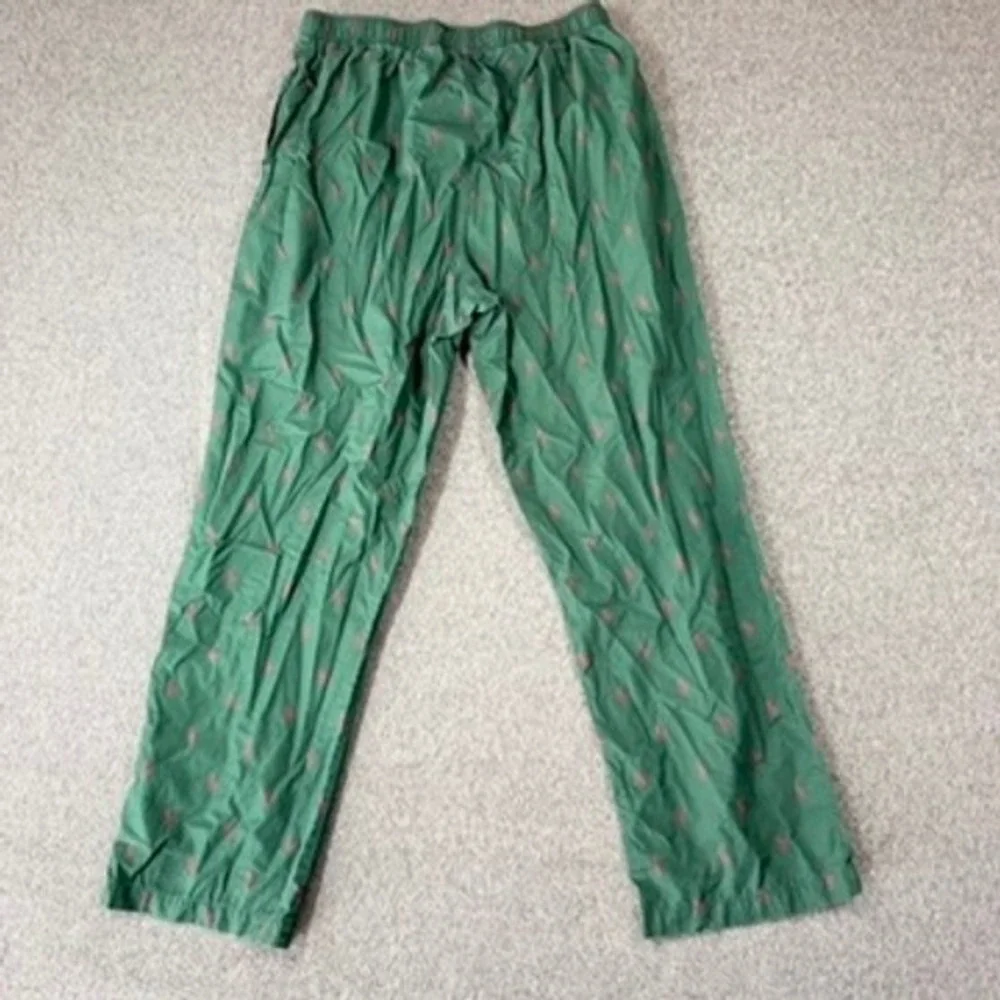 Polo Ralph Lauren Mens Pajama Pants Green All Over Pony Logo Sleepwear Large